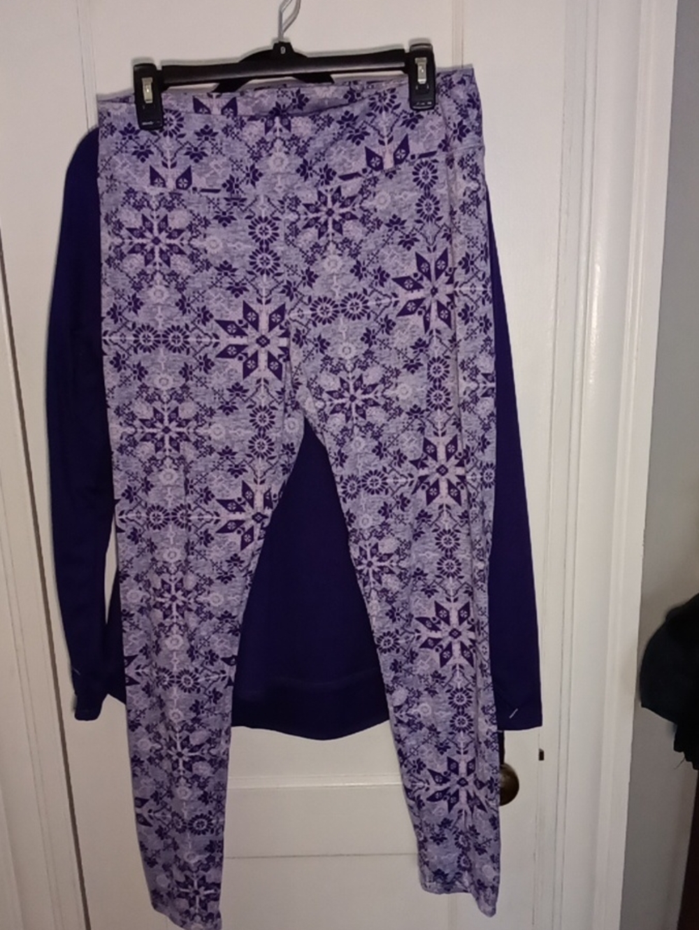 Cuddl Duds Long-Sleeve Crew Top in Purple